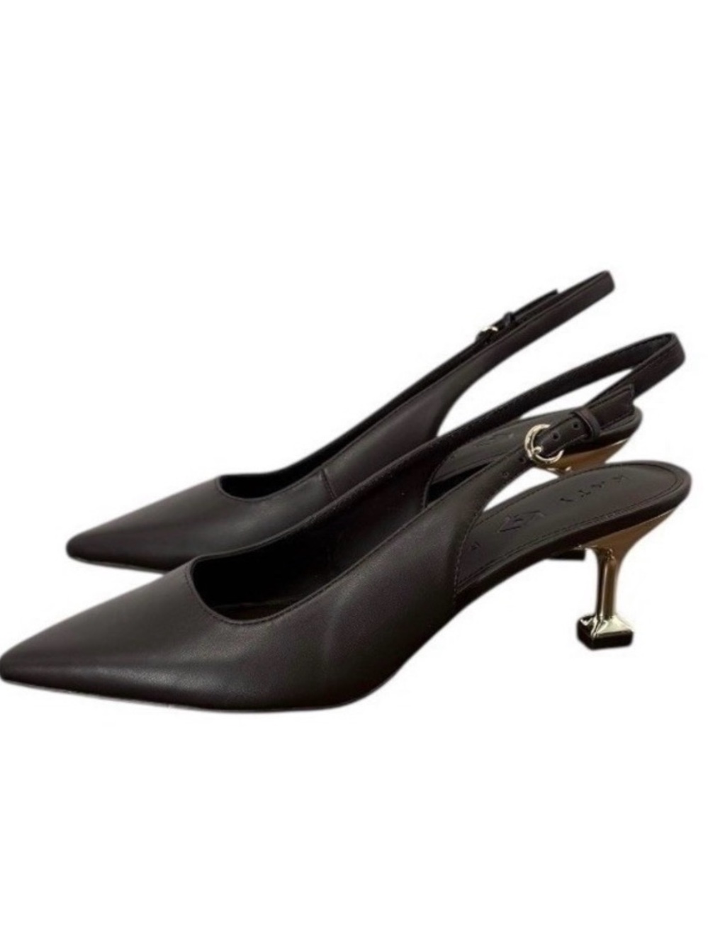 Katy Perry The Oceanview Slingback Heels Softy Nappa Coffee Brown 5 NIB